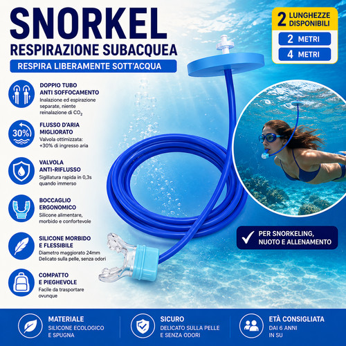 Snorkel respirazione subacquea - respirazione,